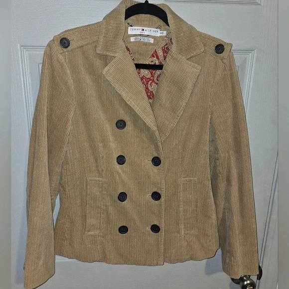 Tommy Hilfiger Jackets & Blazers - Vintage Y2K Tommy Hilfiger Wide Wale Caramel Cordouroy Blazer Jacket Women's M